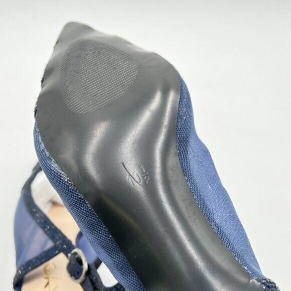 XYD Women Bridal Slingback Heels Pumps Closed Pointed Toe Slip On Mesh - Picture 5 of 8